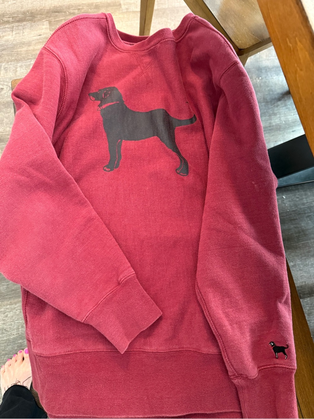 The Black Dog Men's Berry Crewneck Sweatshirt with Black Dog Graphic